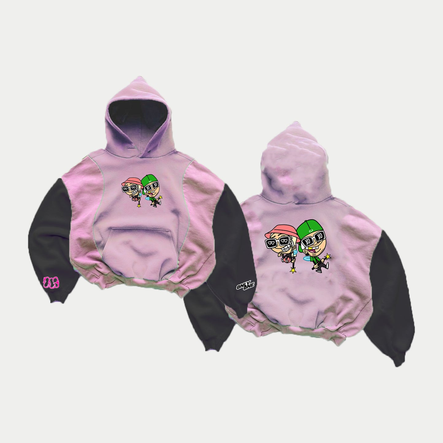 TRAP KITTY X YLNONE CLASSY HOODIE PINK(ANFITEATRO EXCLUSIVE)